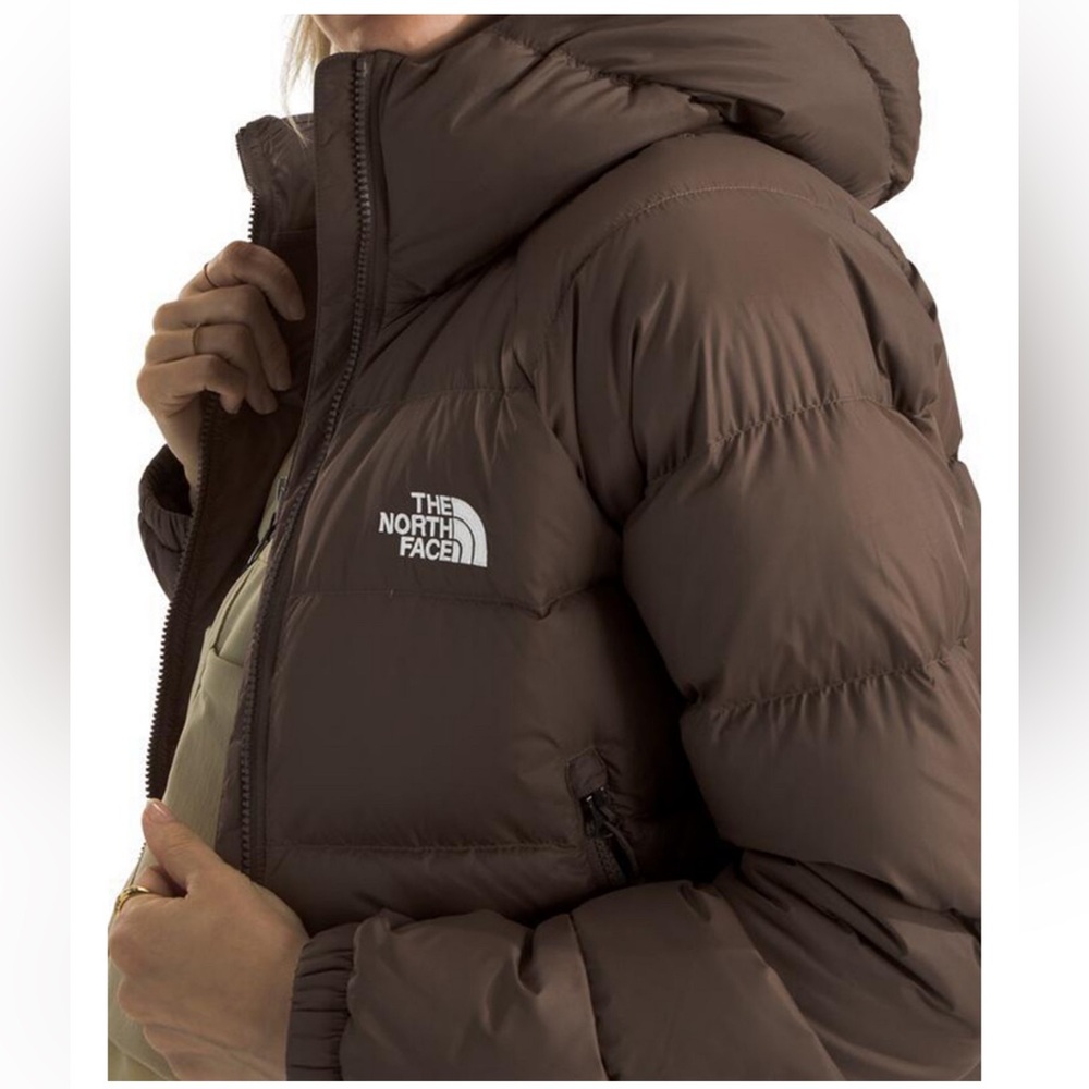 The North Face Brown Hooded Puffer Jacket NWT - Picture 2 of 16